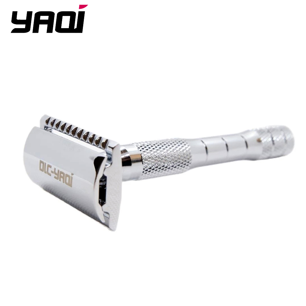 Safety Razor Handle - มีดโกนหนวดแบบเปียก Yaqi Orion สีโครเมียม ใบมีดสองคม ของขวัญ