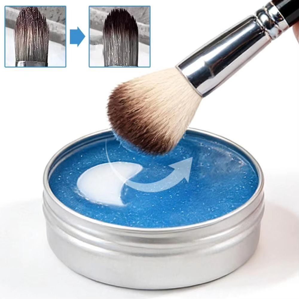 Eco Sponge - พร้อมแผ่นรองซิลิโคน น้ำยาทำความสะอาดแปรงแต่งหน้า สบู่ล้างทำความสะอาดล้ำลึก น้ำยาล้างกันน้ำ น้ำยาทำความสะอาดเครื่องสำอางสำหรับแปรงแต่งหน้าและฟองน้ำ
