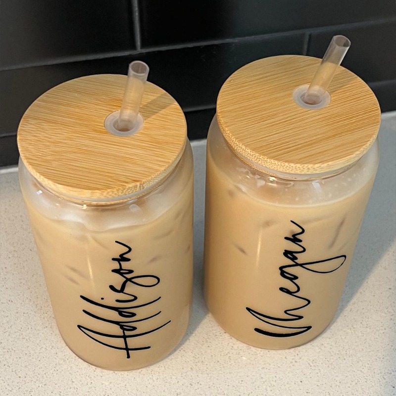 แก้วกาแฟเย็นแก้วใสสั่งทำพิเศษพ - Reusable Straw บทวิจารณ์และราคา