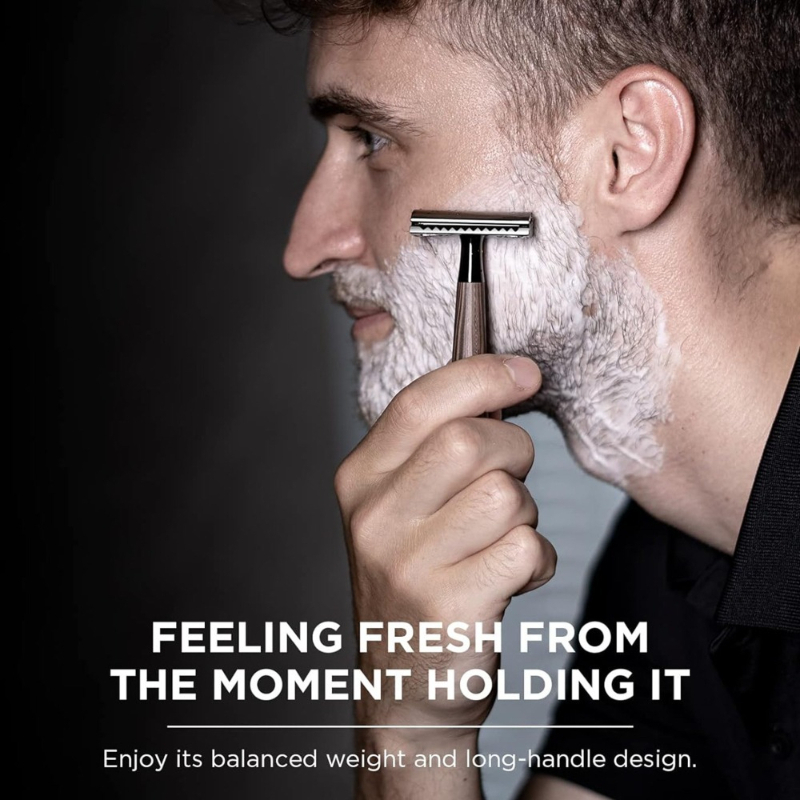 มีดโกนสองคมแบบขั้นสูง ด้ามจับไ - Safety Razor Handle บทวิจารณ์และราคา